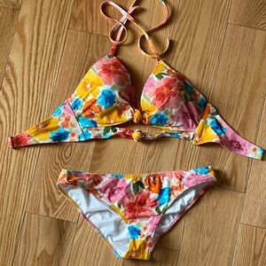 Shade & Shore Floral Bikini in Pink, Yellow, Blue, Orange